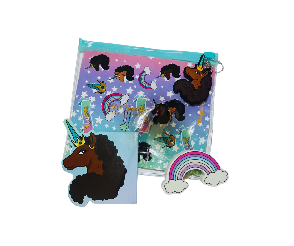 Afro Unicorn Stationery Kit