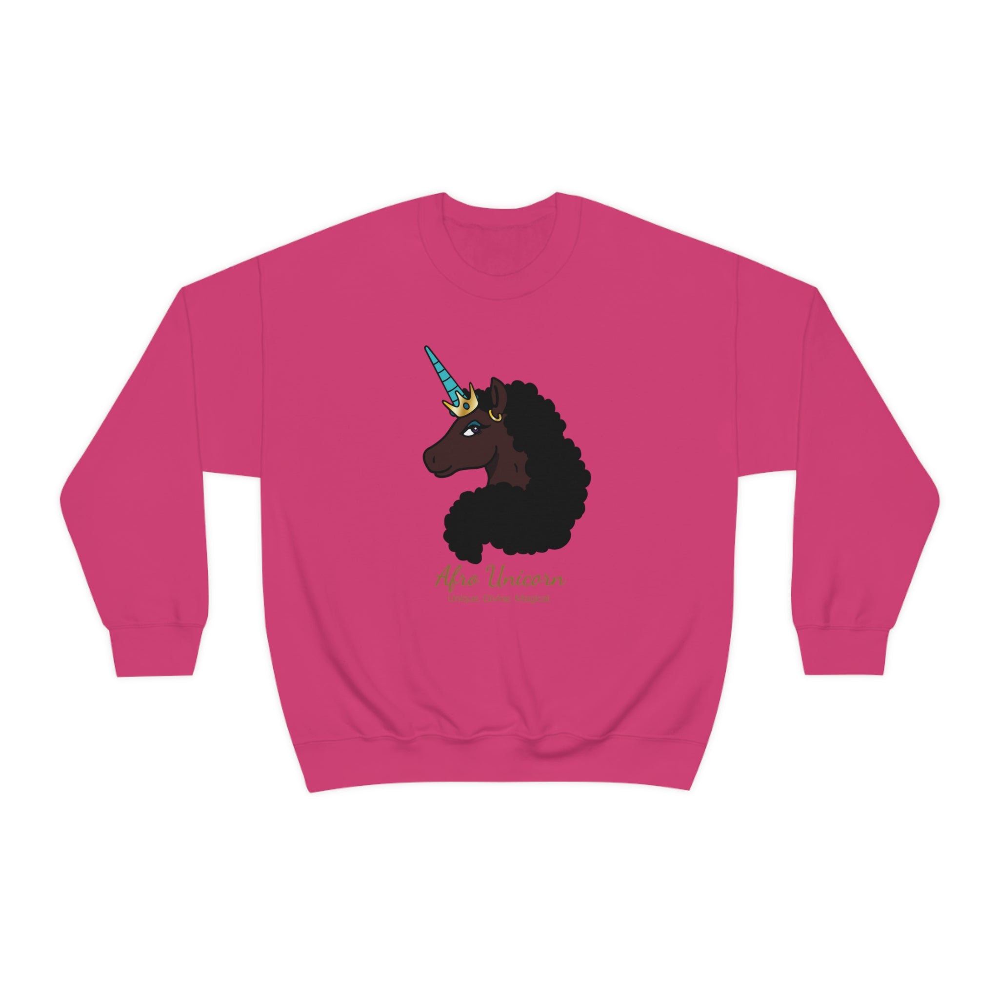 Magical Afro Unicorn Sweatshirt (Mocha)