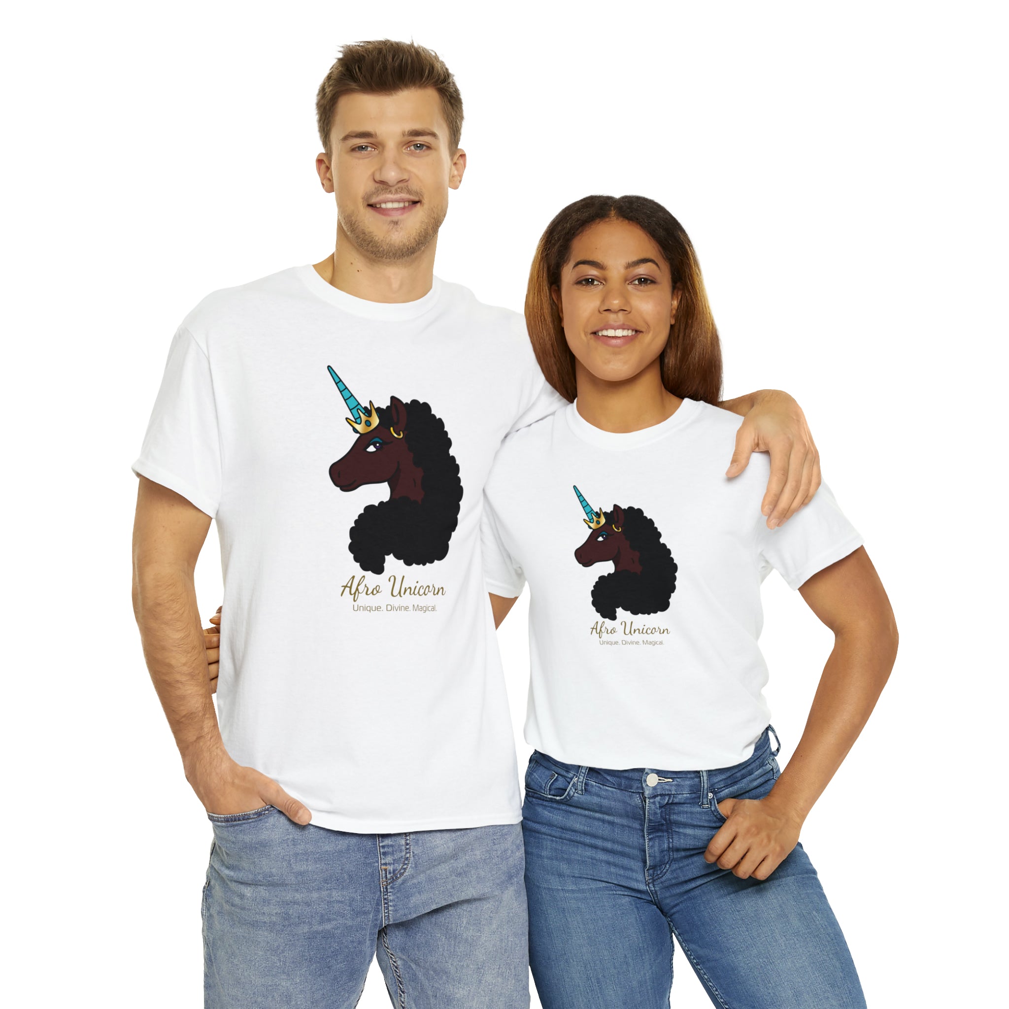 Magical Afro Unicorn Signature Tee - Adults (Mocha)