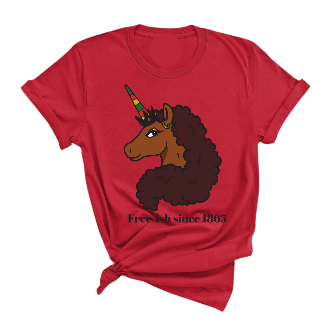 The Official Free-ish Afro Unicorn Tee - Caramel