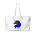 Afro Unicorn Weekender Bag - Blue & White