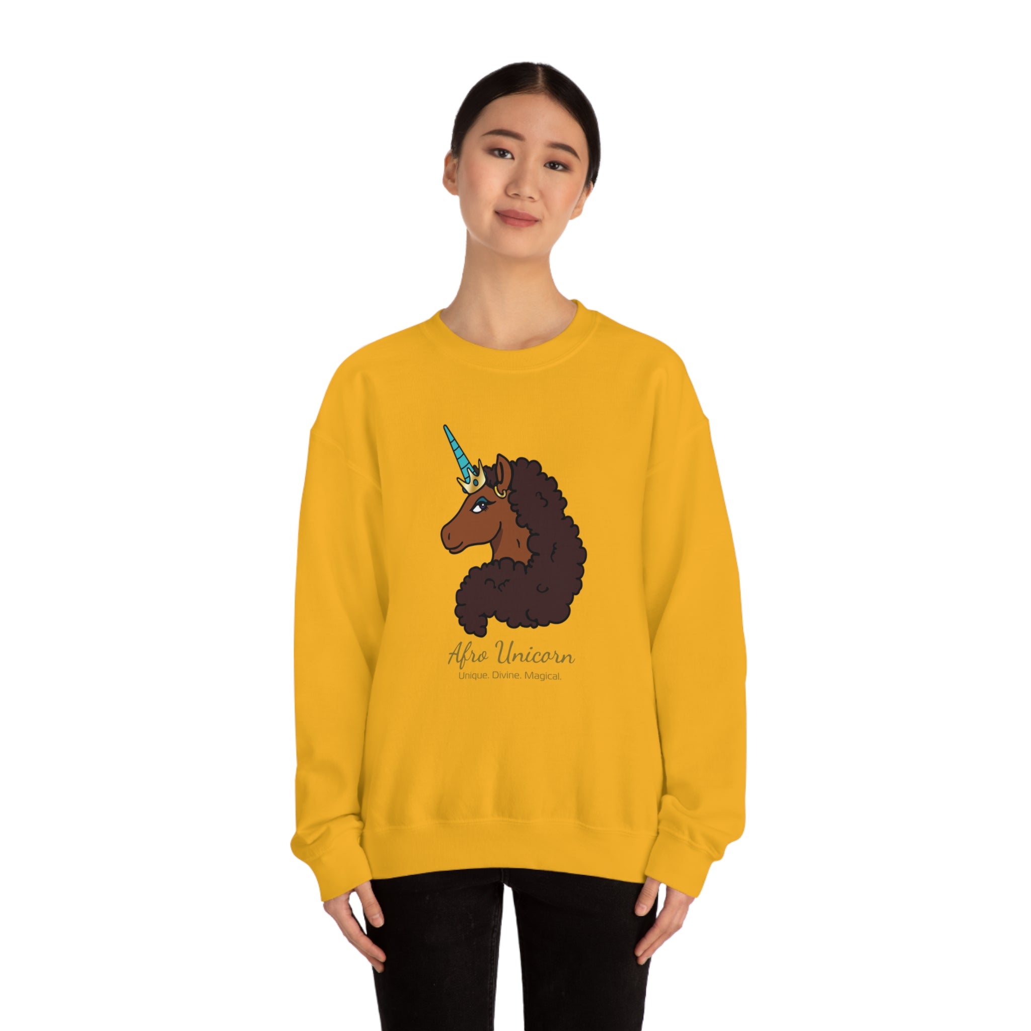 Unique Afro Unicorn Sweatshirt (Caramel)