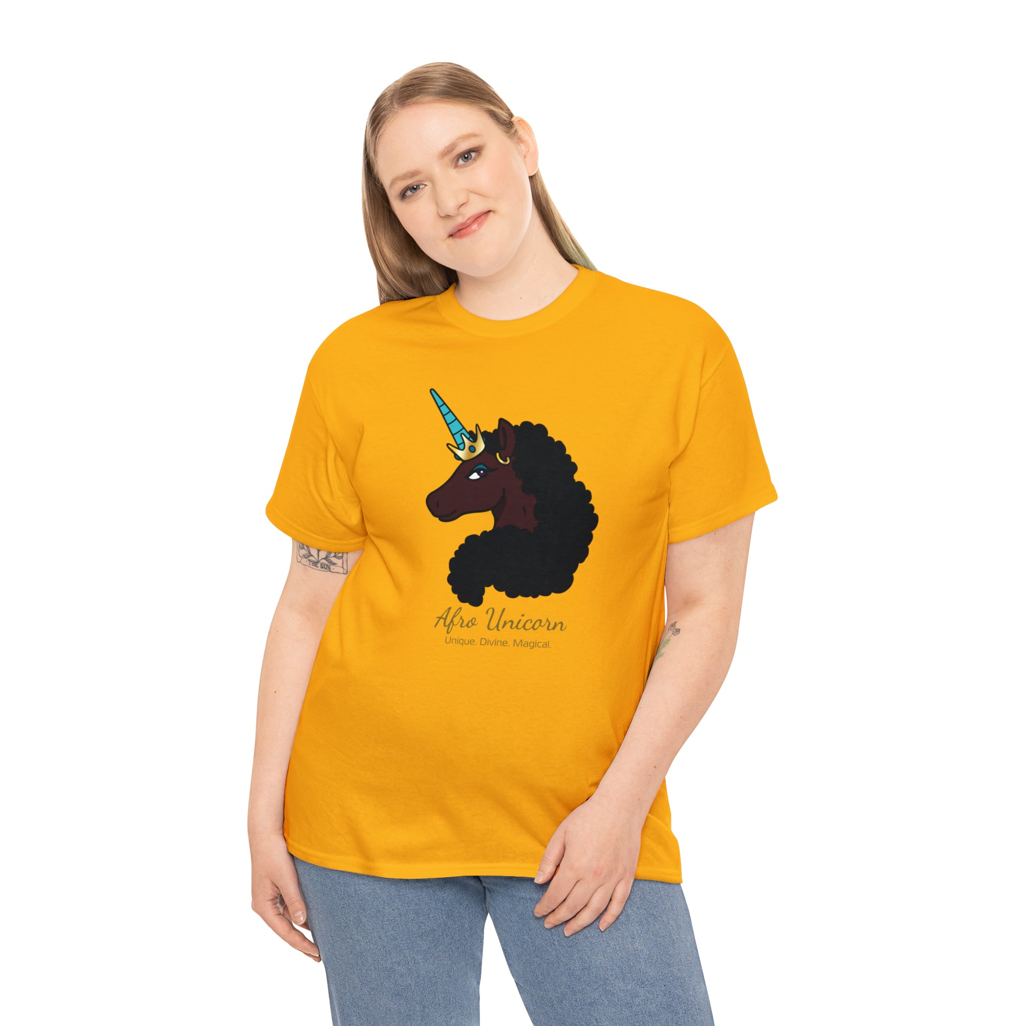 Magical Afro Unicorn Signature Tee - Adults (Mocha)