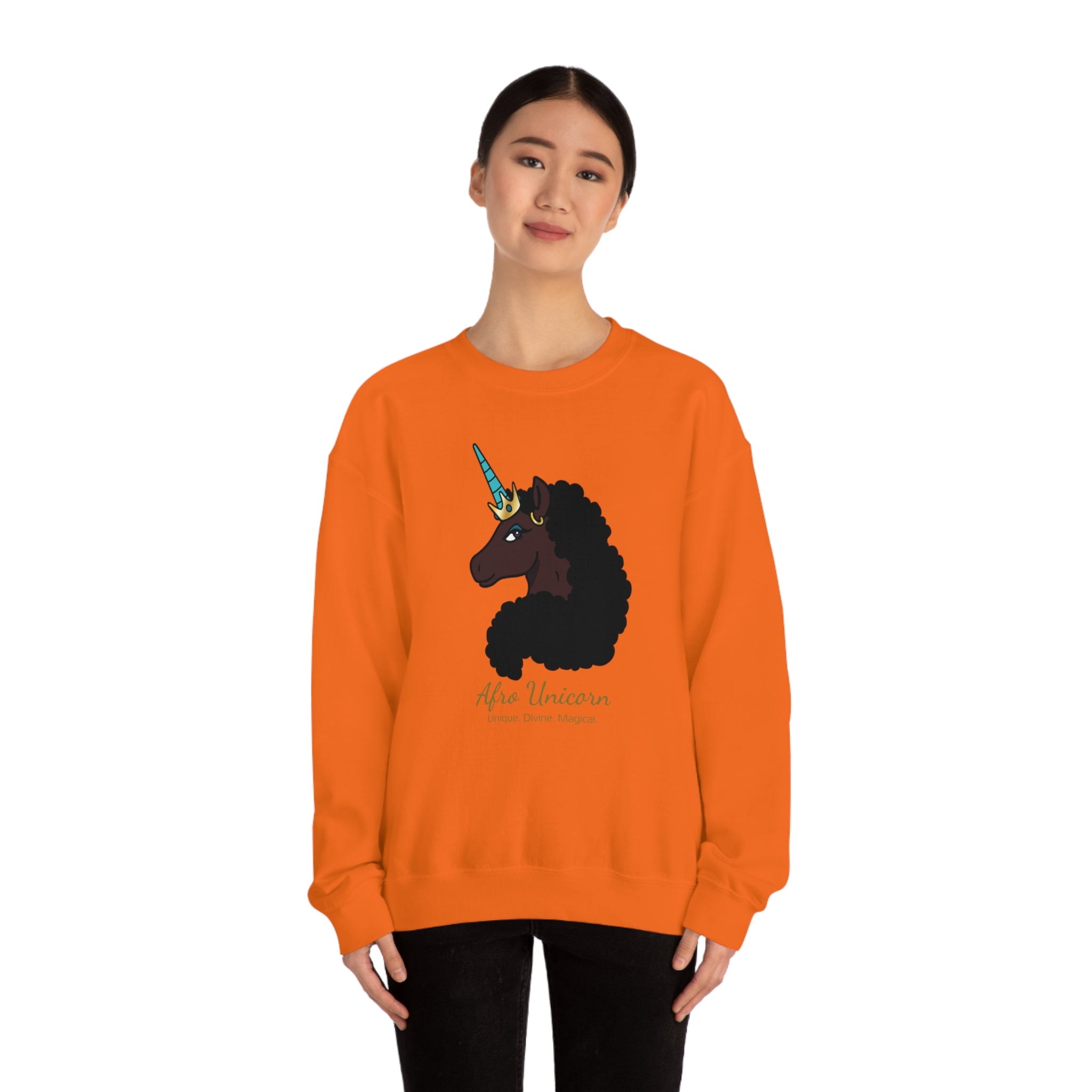 Magical Afro Unicorn Sweatshirt (Mocha)