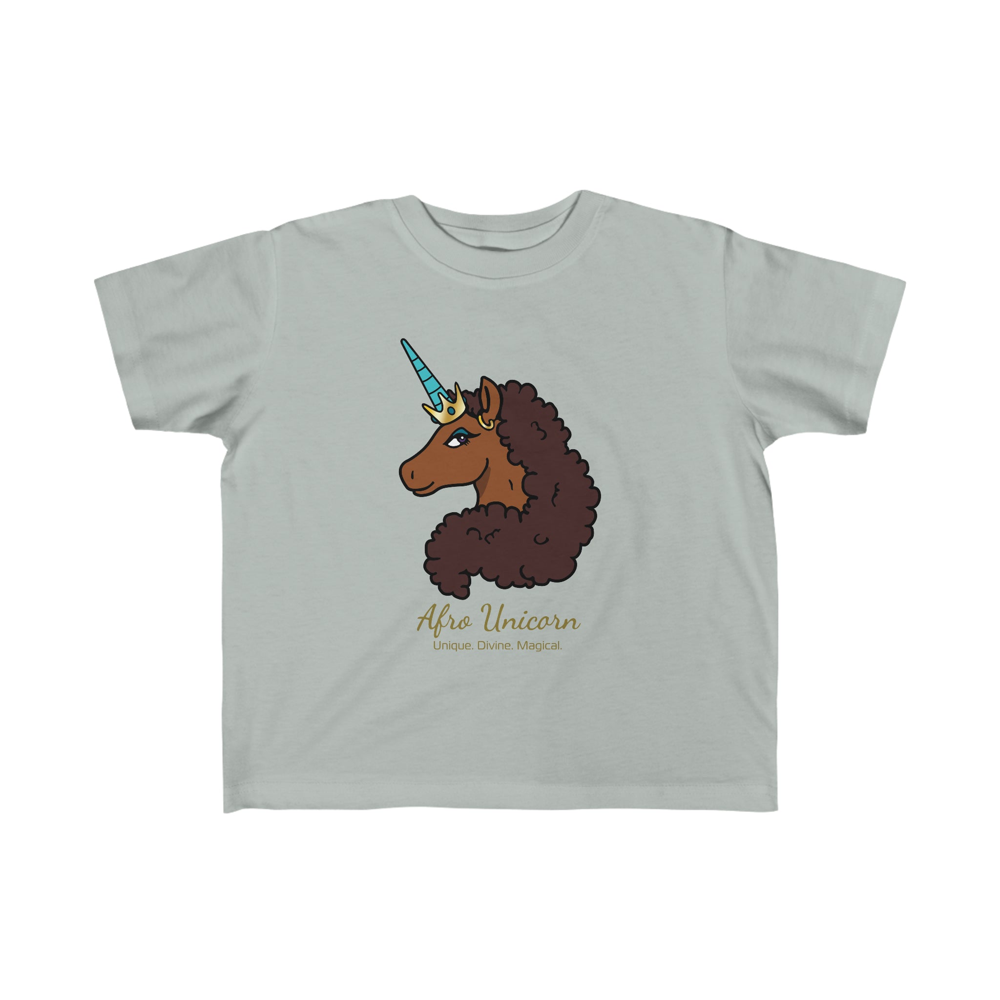 Afro Unicorn Toddler Tee - Caramel