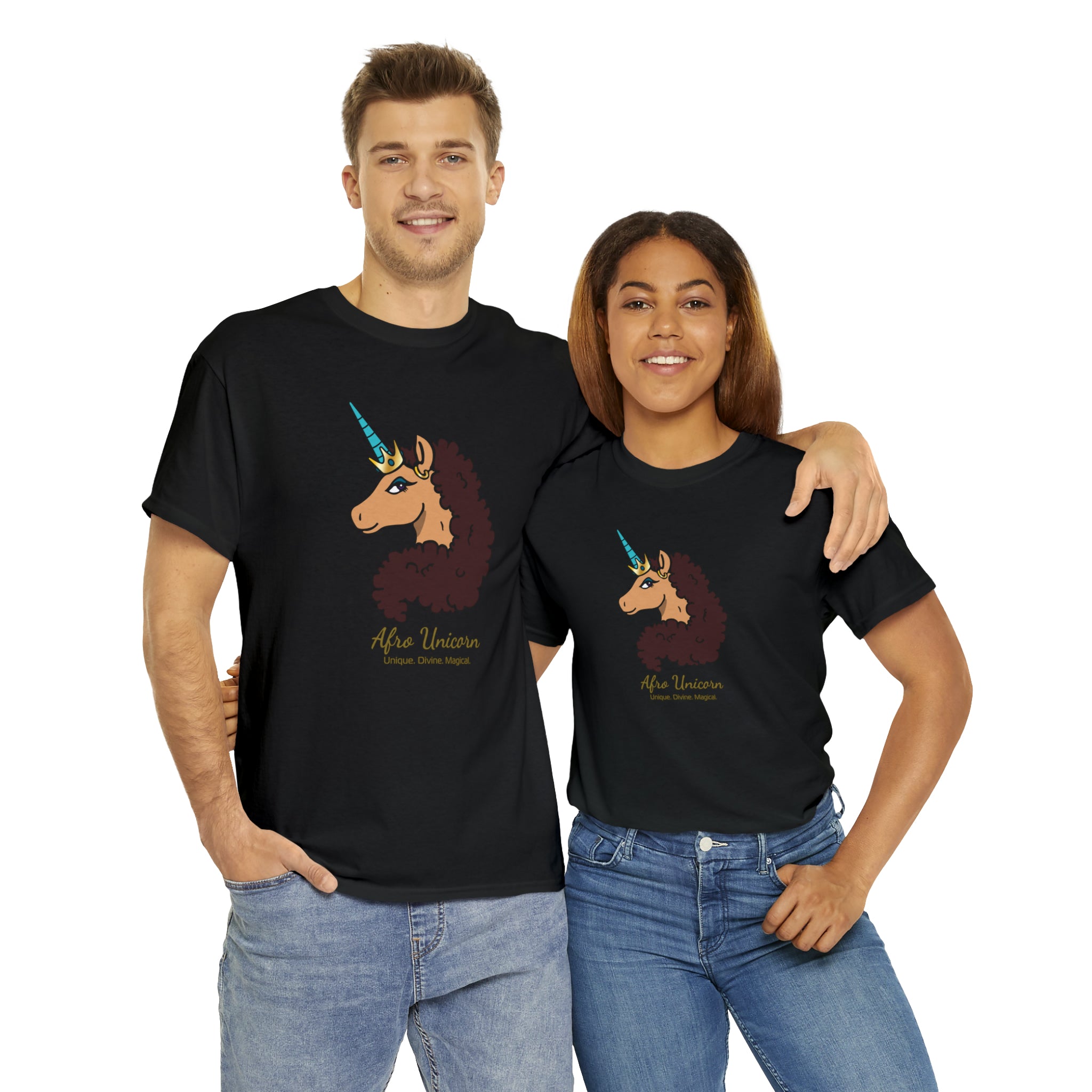 Divine Afro Unicorn Signature Tee - Adults (Vanilla)