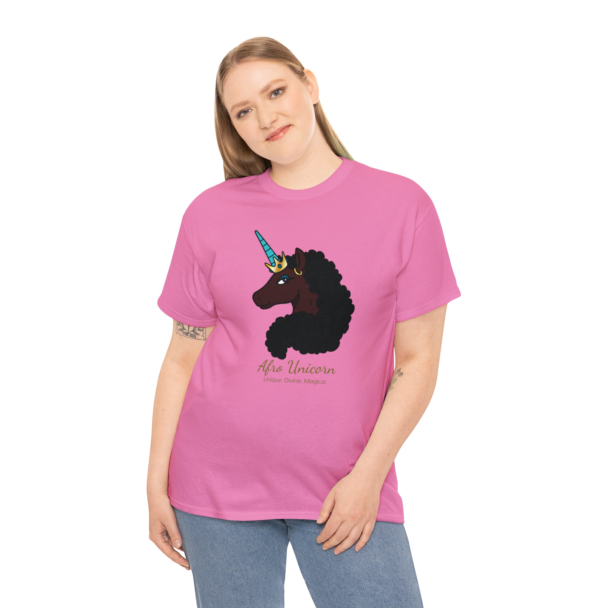 Magical Afro Unicorn Signature Tee - Adults (Mocha)