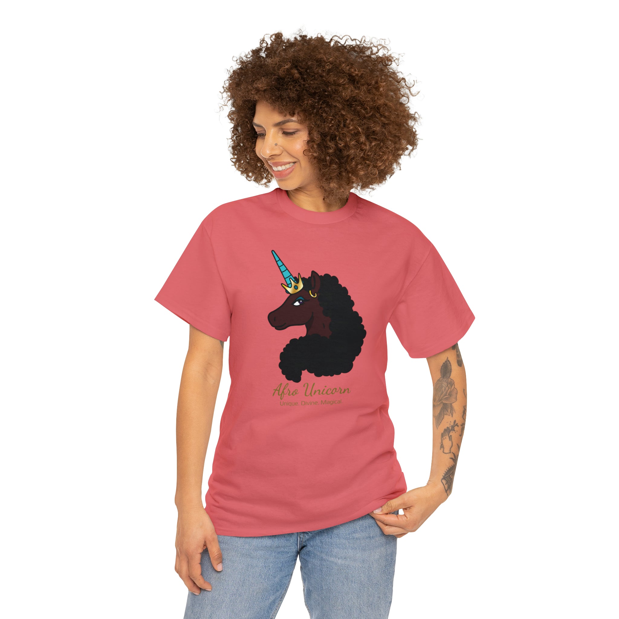 Magical Afro Unicorn Signature Tee - Adults (Mocha)