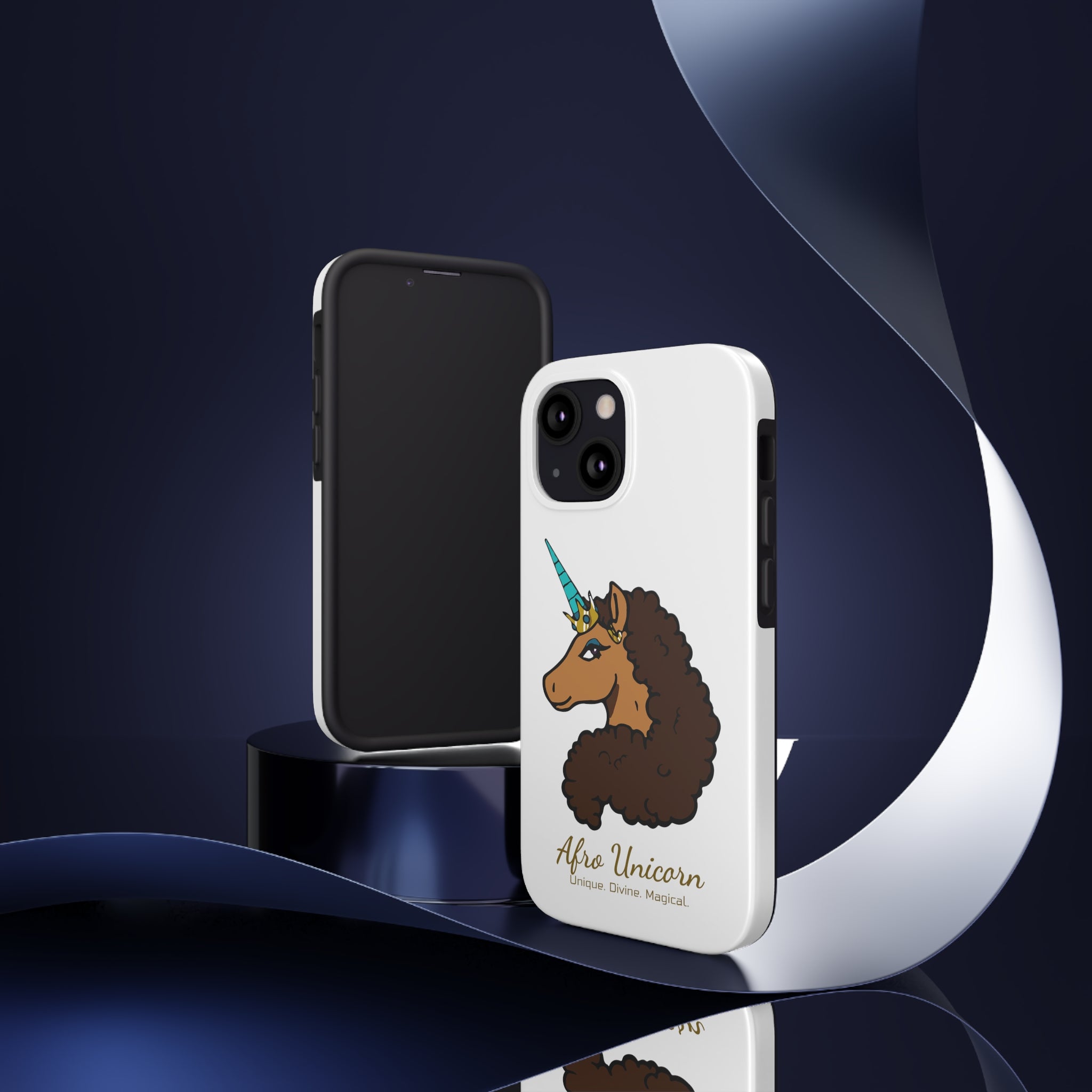 Afro Unicorn Tough Phone Cases - Vanilla