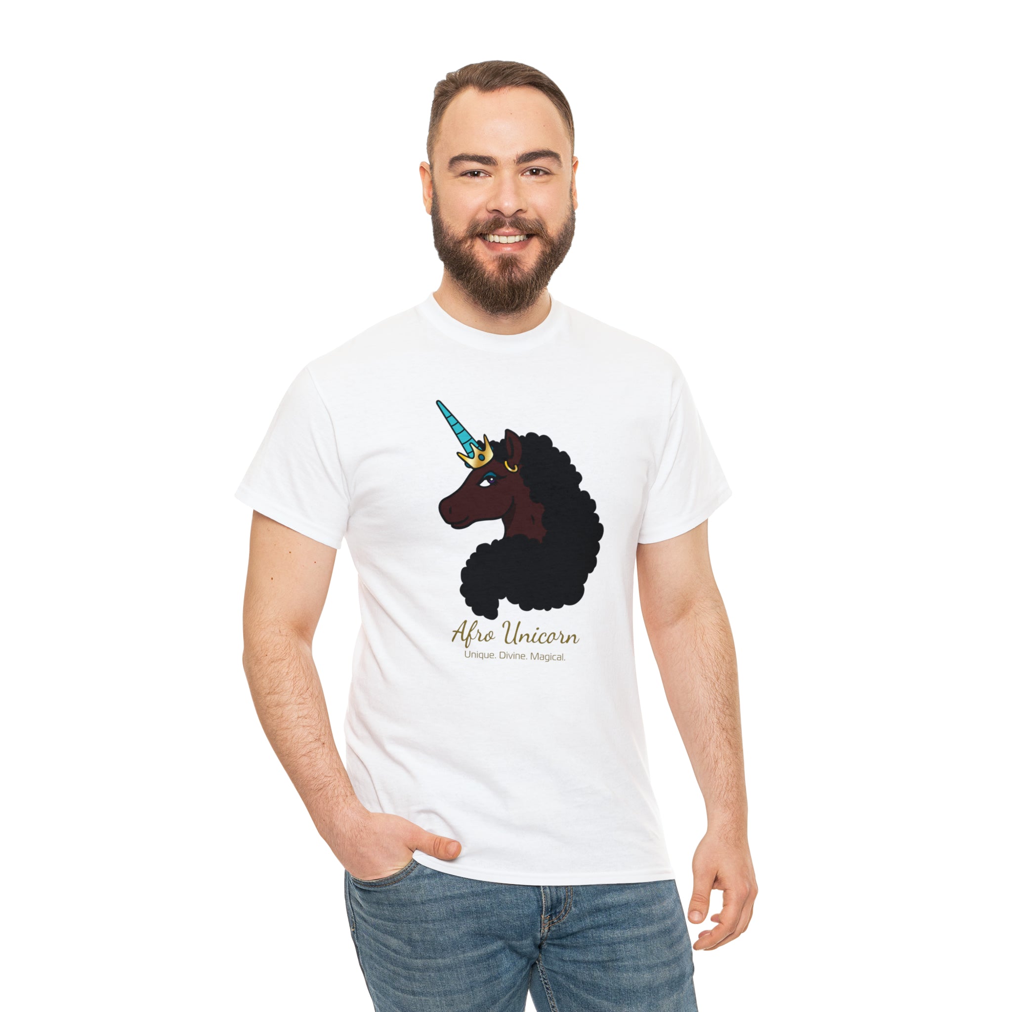 Magical Afro Unicorn Signature Tee - Adults (Mocha)