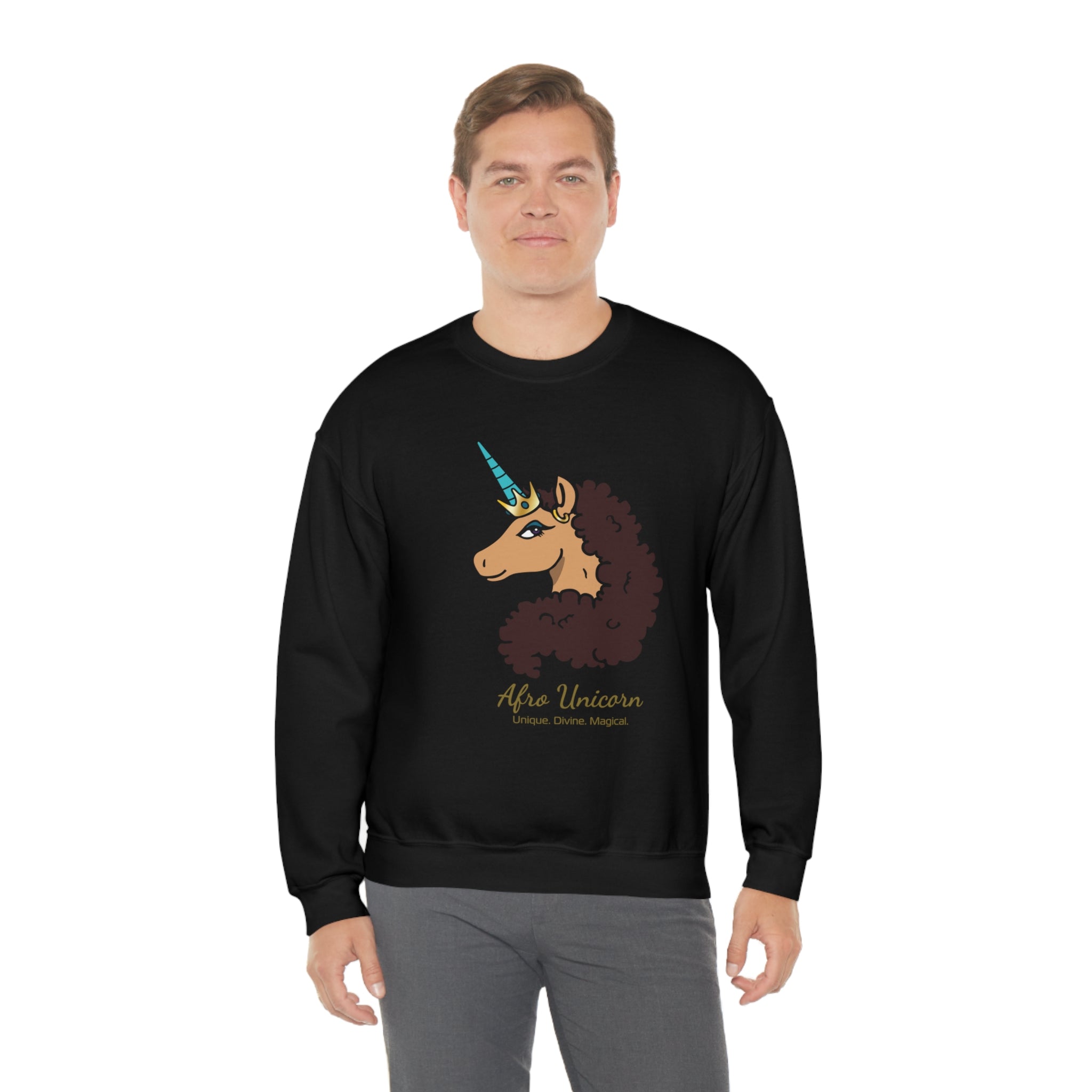 Divine Afro Unicorn Sweatshirt (Vanilla)