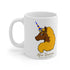 Afro Unicorn Royal Blue & Gold Mug