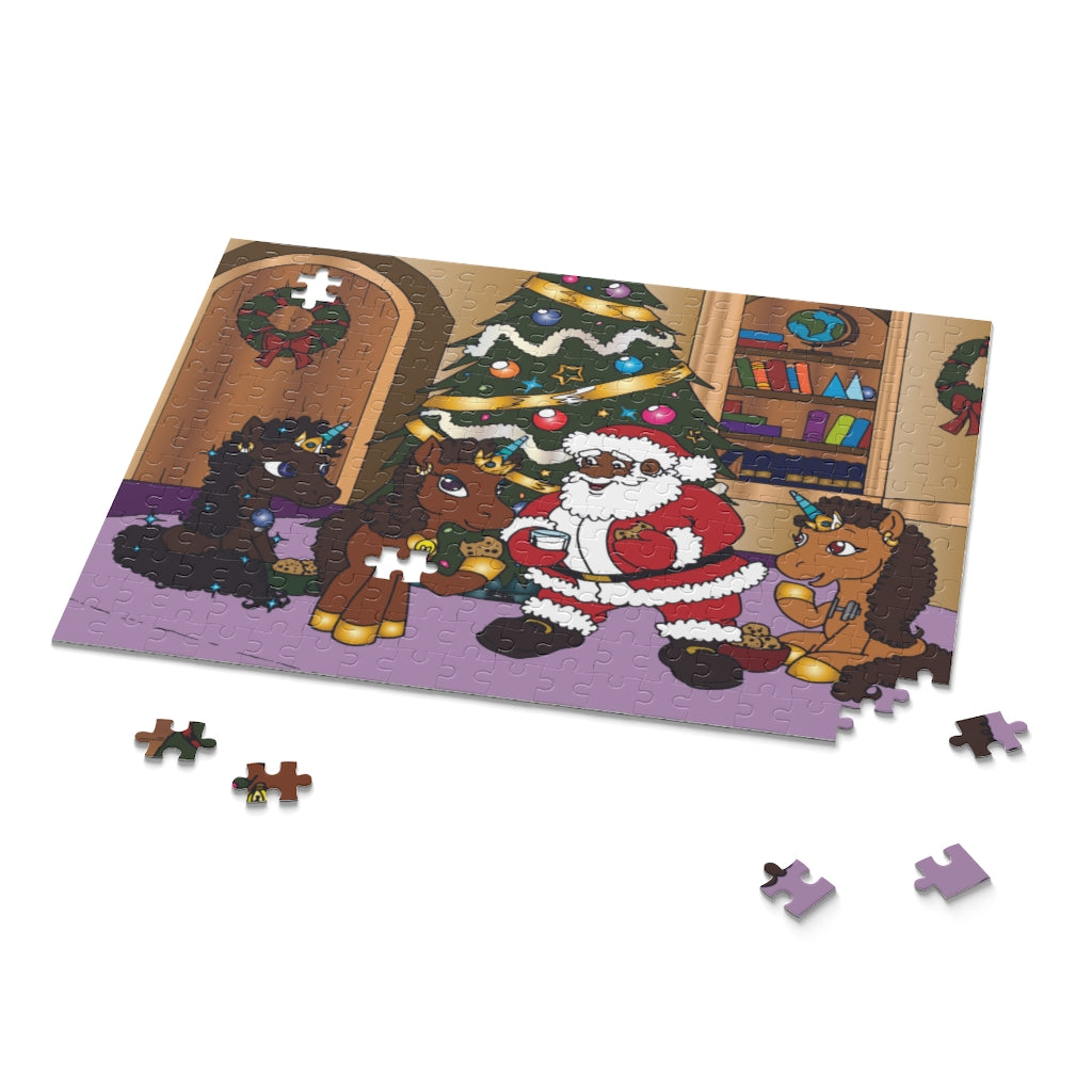 Holiday Magic Afro Unicorn Puzzle