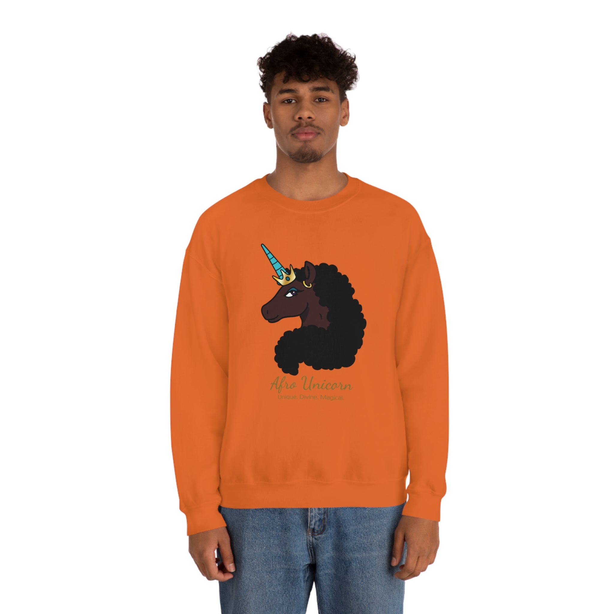 Magical Afro Unicorn Sweatshirt (Mocha)