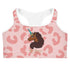 Afro Unicorn Pink Cheetah Print Sports bra