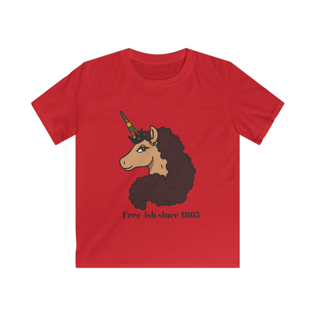 The Official Free-ish Afro Unicorn Youth Tee - Vanilla