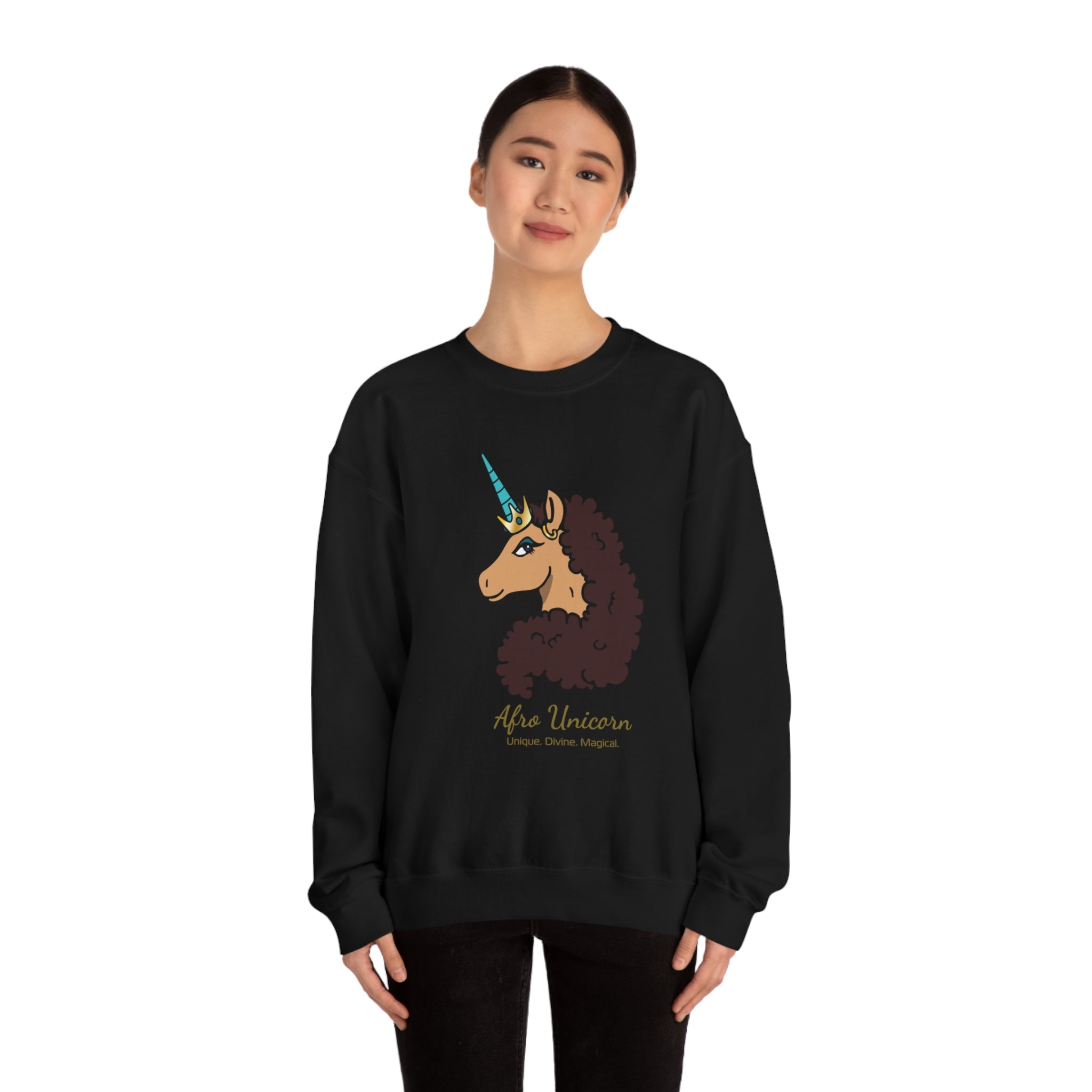 Divine Afro Unicorn Sweatshirt (Vanilla)