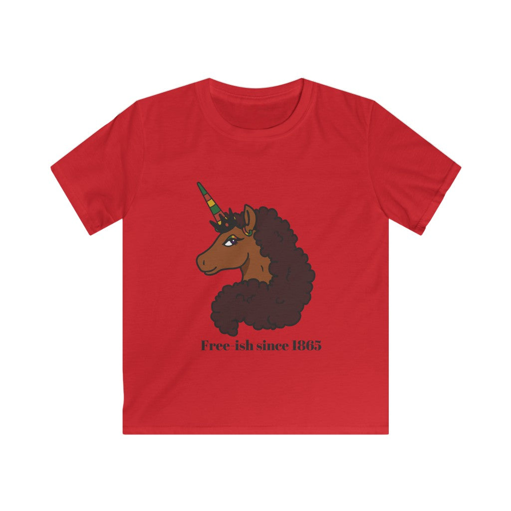 The Official Free-ish Afro Unicorn Youth Tee - Caramel