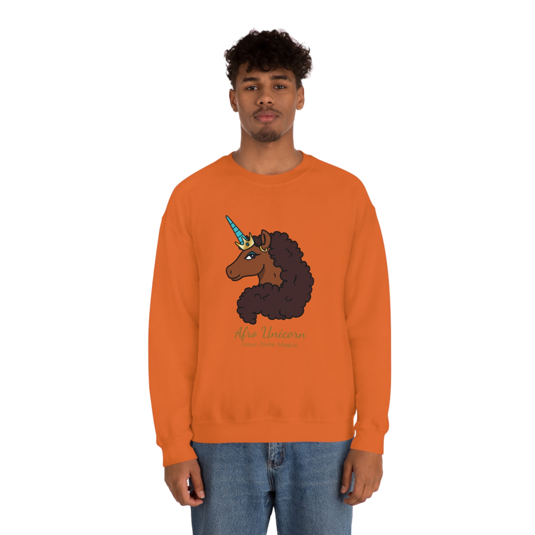 Unique Afro Unicorn Sweatshirt (Caramel)