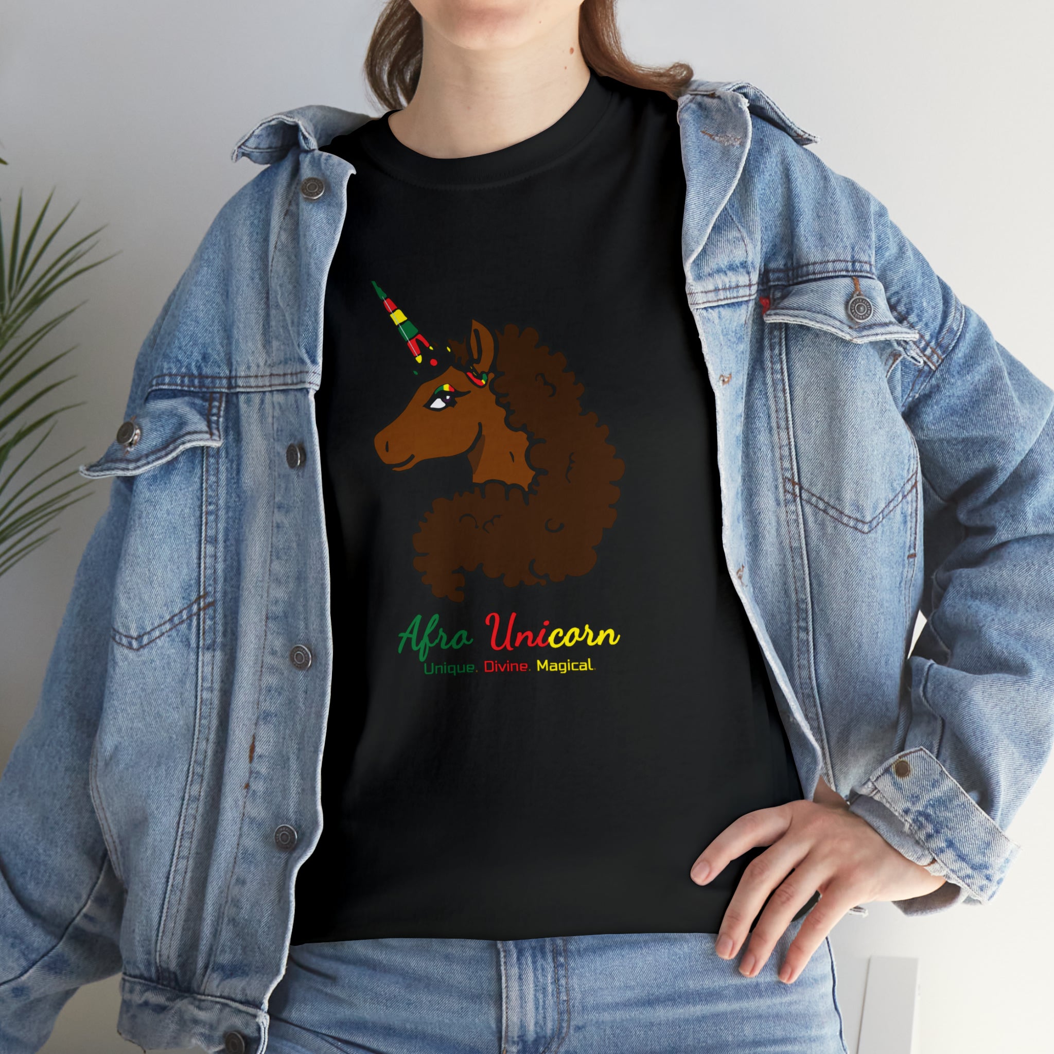 Adult Afro Unicorn Juneteenth Tee