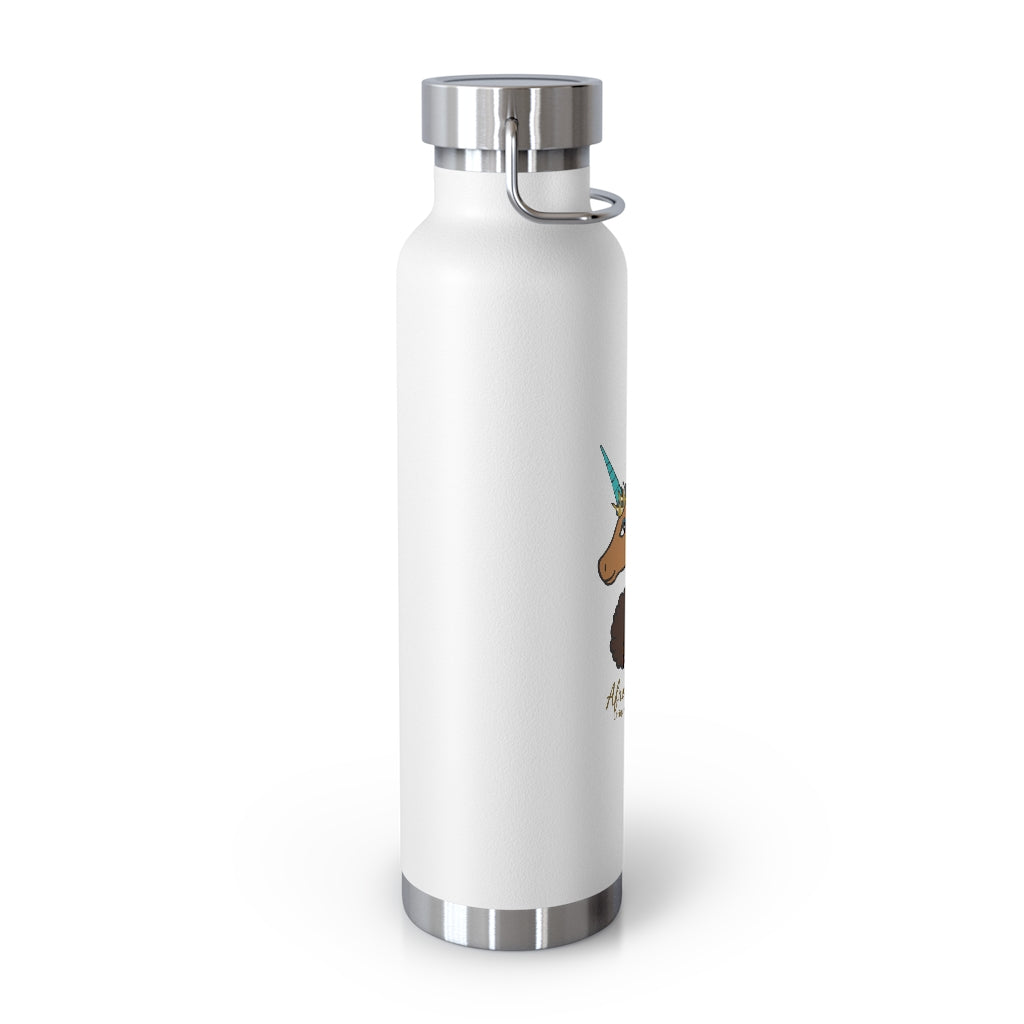 Afro Unicorn 22oz Insulated  Bottle - Vanilla