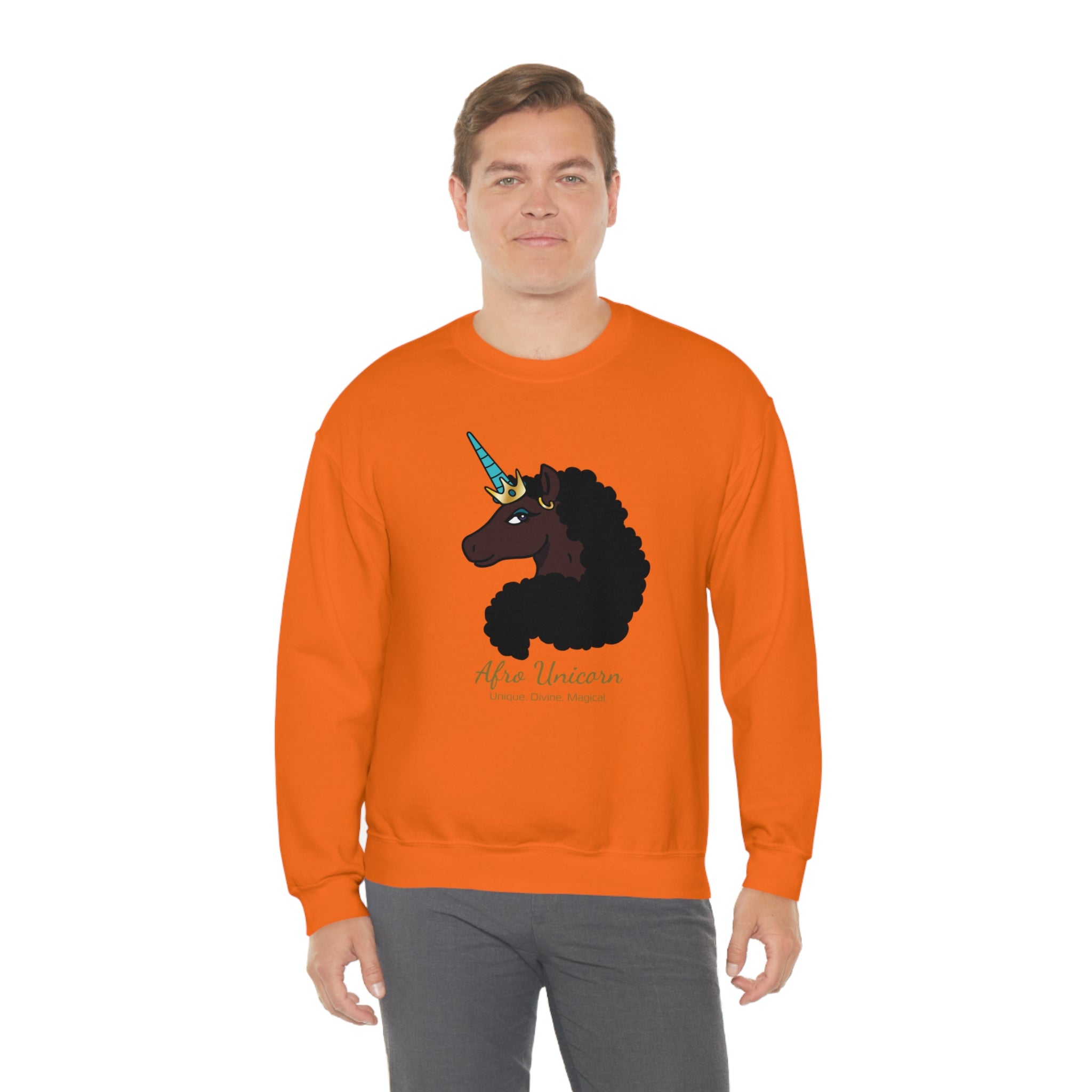 Magical Afro Unicorn Sweatshirt (Mocha)